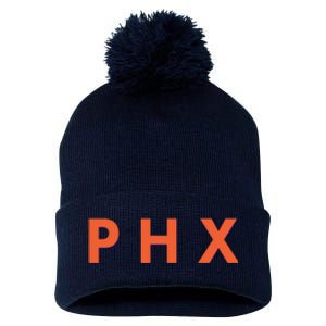 PHX Phoenix Basketball Logo Pom Pom 12in Knit Beanie