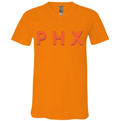 PHX Phoenix Basketball Logo V-Neck T-Shirt