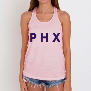 PHX Phoenix Basketball Logo Women's Knotted Racerback Tank