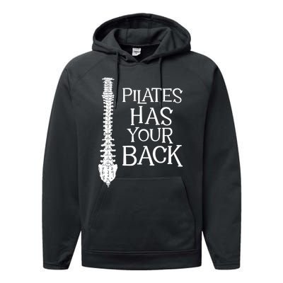 Pilates Has Your Back Health Fitness Instructor Performance Fleece Hoodie