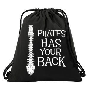 Pilates Has Your Back Health Fitness Instructor Drawstring Bag