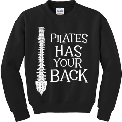 Pilates Has Your Back Health Fitness Instructor Kids Sweatshirt