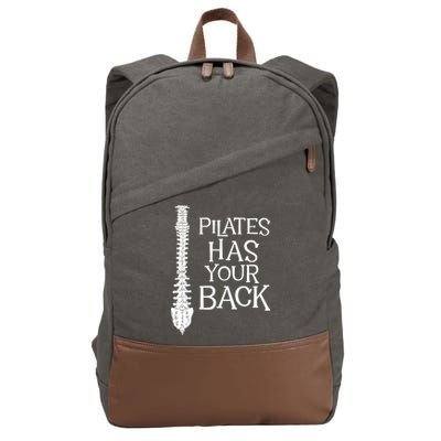 Pilates Has Your Back Health Fitness Instructor Cotton Canvas Backpack