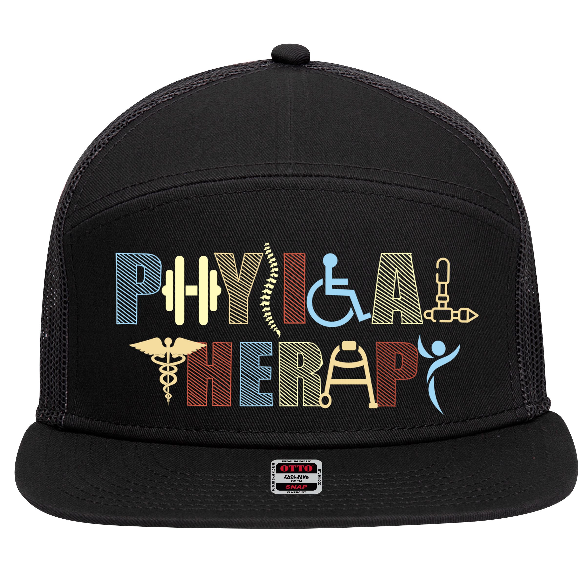Physical Therapy 7 Panel Mesh Trucker Snapback Hat