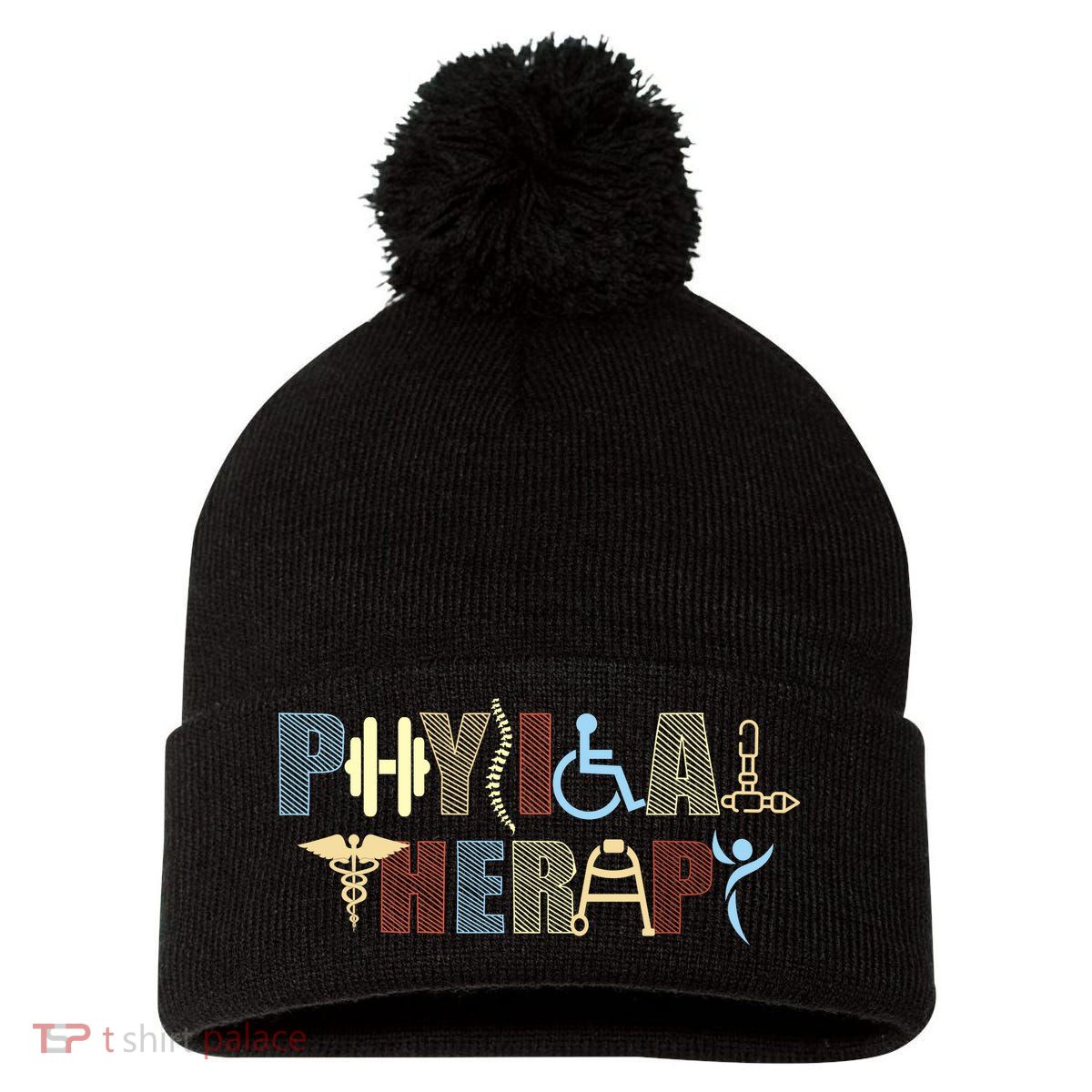 Physical Therapy Pom Pom 12in Knit Beanie