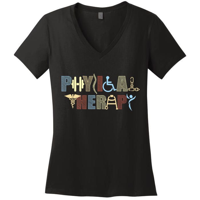 Physical Therapy Women's V-Neck T-Shirt