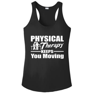 Physical Therapy Keeps You Moving Ladies PosiCharge Competitor Racerback Tank