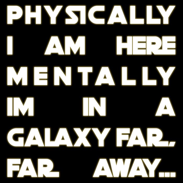 Physically I Am here Mentally I'm In A Galaxy Far Away Cropped Pullover Crew