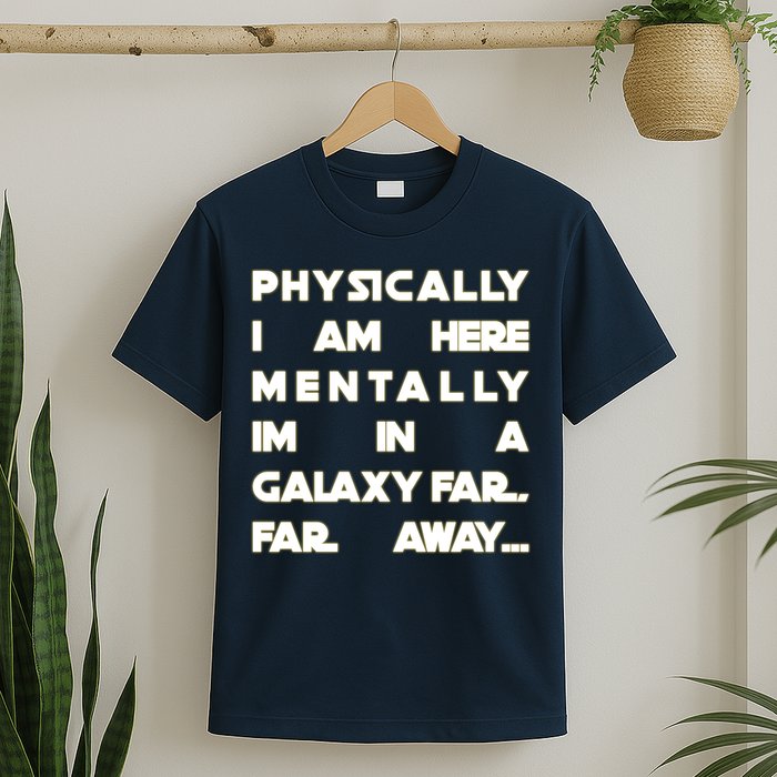 Physically I Am here Mentally I'm In A Galaxy Far Away T-Shirt