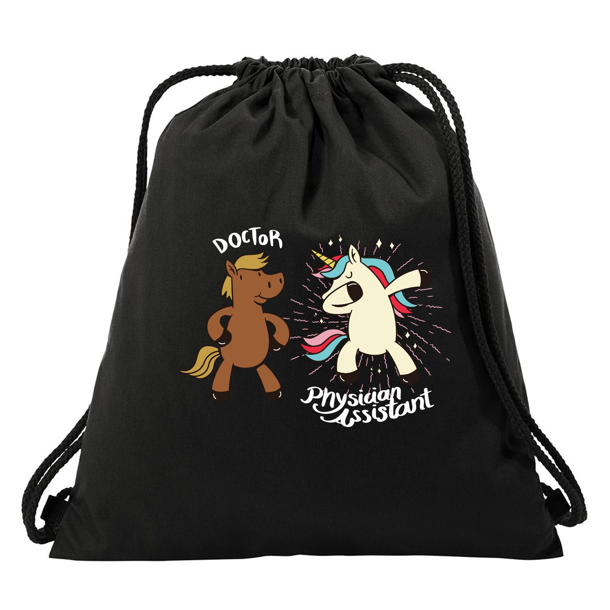 Physician Assistant Doctor Unicorn Drawstring Bag