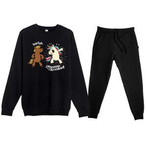 Physician Assistant Doctor Unicorn Premium Crewneck Sweatsuit Set