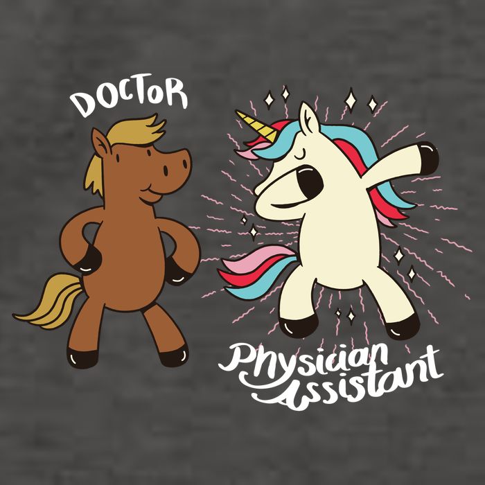 Physician Assistant Doctor Unicorn Vector Backpack