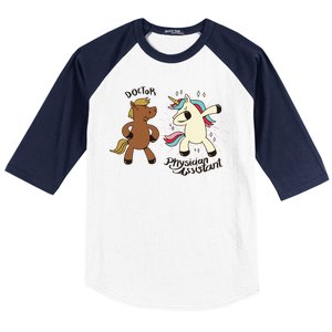 Physician Assistant Doctor Unicorn Baseball Sleeve Shirt