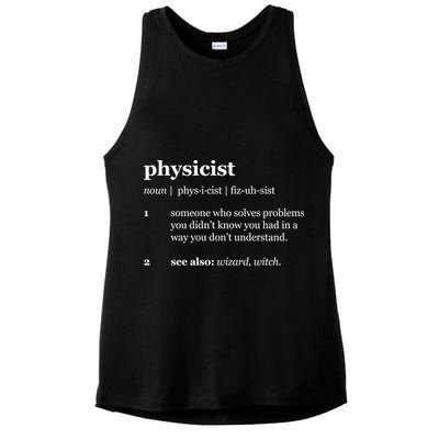 Physicist Definition Solve Problems Ladies PosiCharge Tri-Blend Wicking Tank