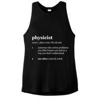 Physicist Definition Solve Problems Ladies PosiCharge Tri-Blend Wicking Tank