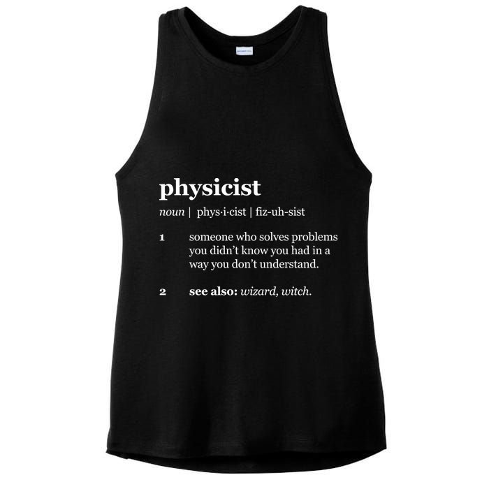 Physicist Definition Solve Problems Ladies PosiCharge Tri-Blend Wicking Tank