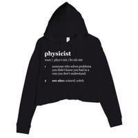 Physicist Definition Solve Problems Crop Fleece Hoodie
