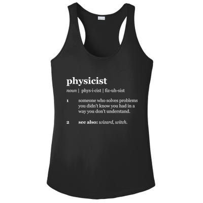 Physicist Definition Solve Problems Ladies PosiCharge Competitor Racerback Tank