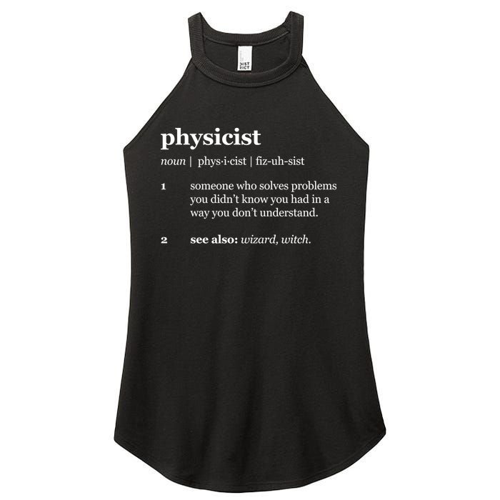 Physicist Definition Solve Problems Women's Perfect Tri Rocker Tank