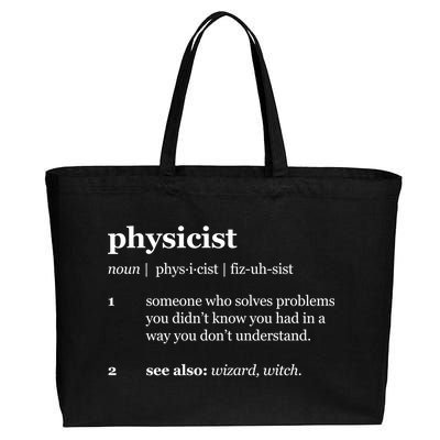 Physicist Definition Solve Problems Cotton Canvas Jumbo Tote