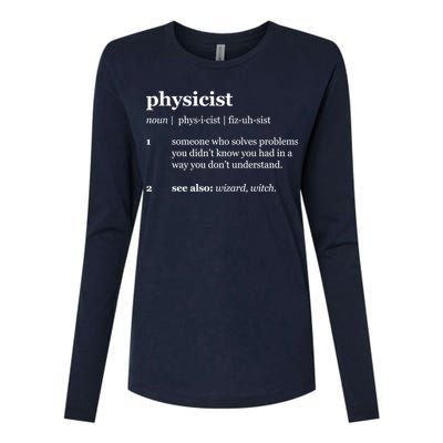 Physicist Definition Solve Problems Womens Cotton Relaxed Long Sleeve T-Shirt