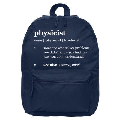 Physicist Definition Solve Problems 16 in Basic Backpack