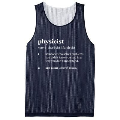 Physicist Definition Solve Problems Mesh Reversible Basketball Jersey Tank