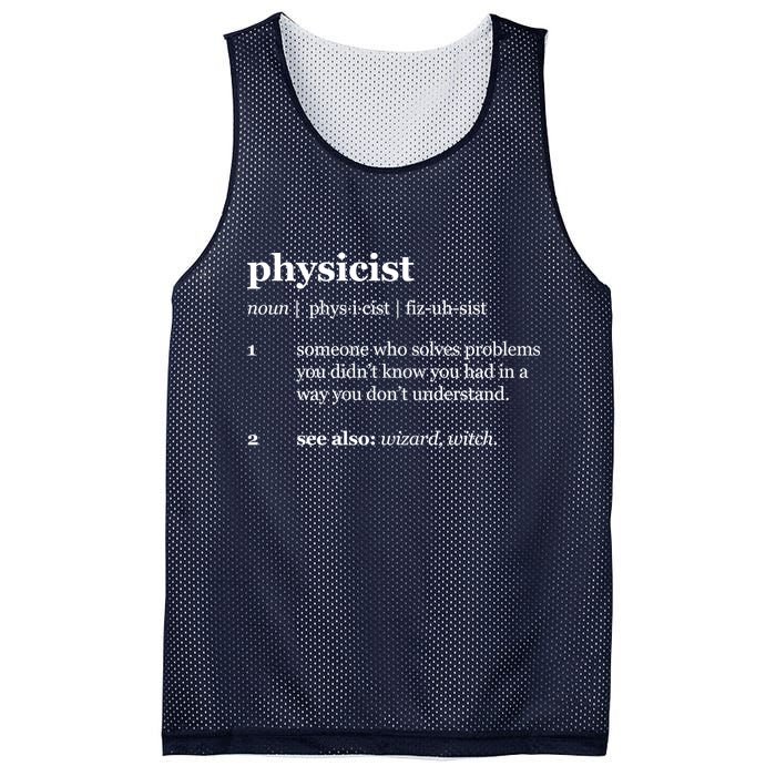 Physicist Definition Solve Problems Mesh Reversible Basketball Jersey Tank
