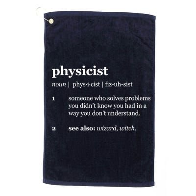 Physicist Definition Solve Problems Platinum Collection Golf Towel