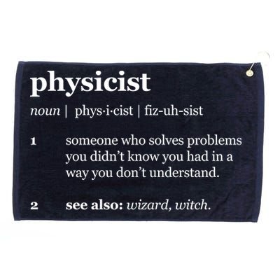 Physicist Definition Solve Problems Grommeted Golf Towel
