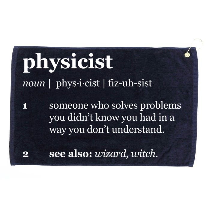 Physicist Definition Solve Problems Grommeted Golf Towel