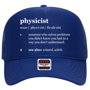 Physicist Definition Solve Problems High Crown Mesh Back Trucker Hat