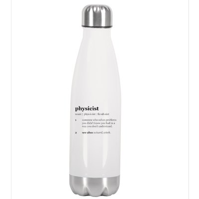 Physicist Definition Solve Problems Stainless Steel Insulated Water Bottle