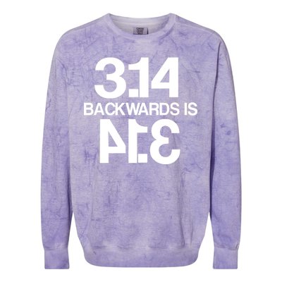 Pi 3.14 Backwards Is Pie Colorblast Crewneck Sweatshirt