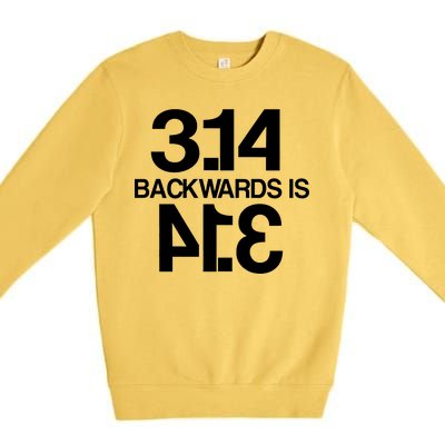 Pi 3.14 Backwards Is Pie Premium Crewneck Sweatshirt