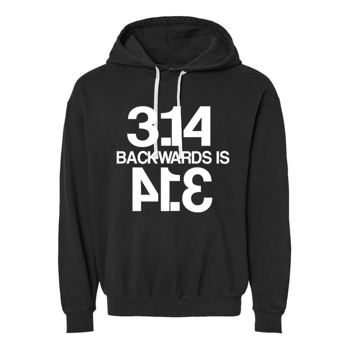 Pi 3.14 Backwards Is Pie Garment-Dyed Fleece Hoodie
