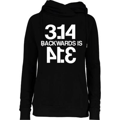 Pi 3.14 Backwards Is Pie Womens Funnel Neck Pullover Hood