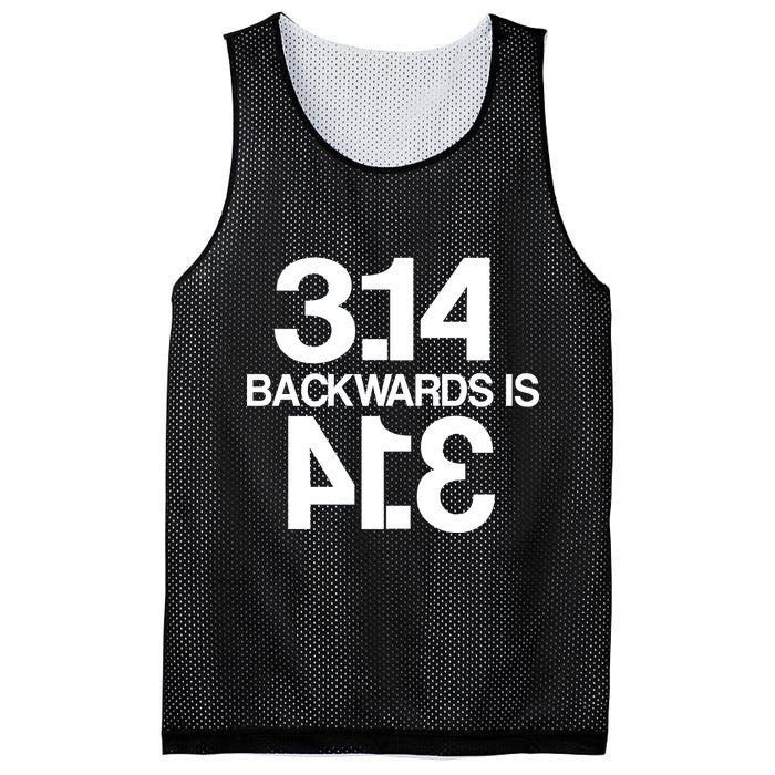 Pi 3.14 Backwards Is Pie Mesh Reversible Basketball Jersey Tank