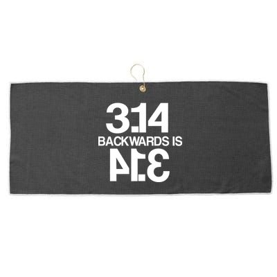 Pi 3.14 Backwards Is Pie Large Microfiber Waffle Golf Towel