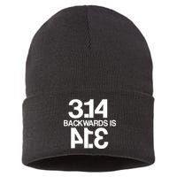 Pi 3.14 Backwards Is Pie Sustainable Knit Beanie