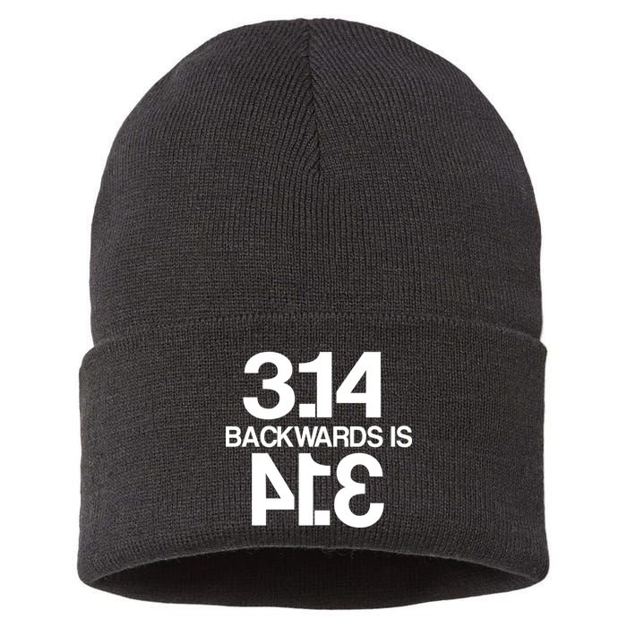 Pi 3.14 Backwards Is Pie Sustainable Knit Beanie