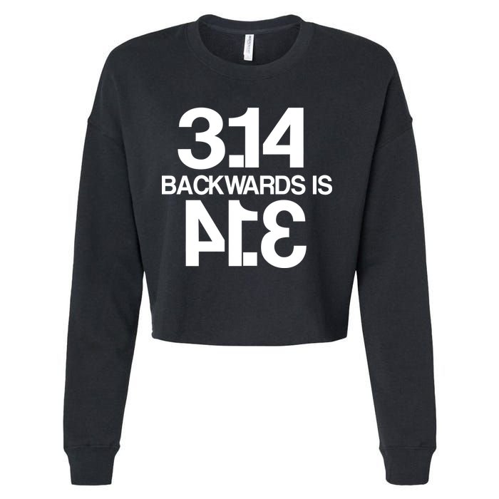 Pi 3.14 Backwards Is Pie Cropped Pullover Crew