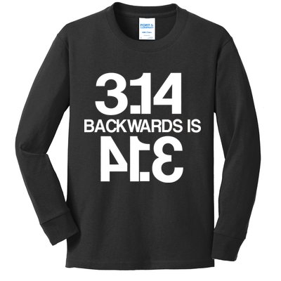 Pi 3.14 Backwards Is Pie Kids Long Sleeve Shirt