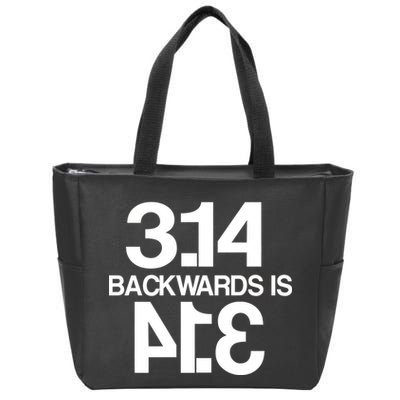 Pi 3.14 Backwards Is Pie Zip Tote Bag