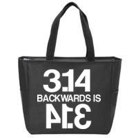 Pi 3.14 Backwards Is Pie Zip Tote Bag