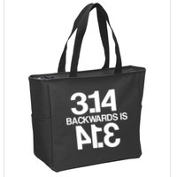 Pi 3.14 Backwards Is Pie Zip Tote Bag