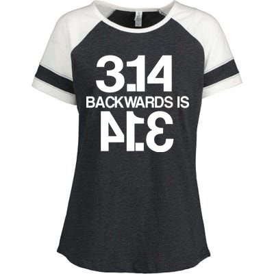 Pi 3.14 Backwards Is Pie Enza Ladies Jersey Colorblock Tee