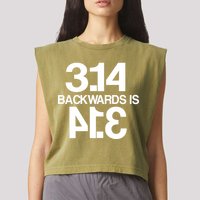 Pi 3.14 Backwards Is Pie Garment-Dyed Women's Muscle Tee