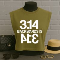 Pi 3.14 Backwards Is Pie Garment-Dyed Women's Muscle Tee