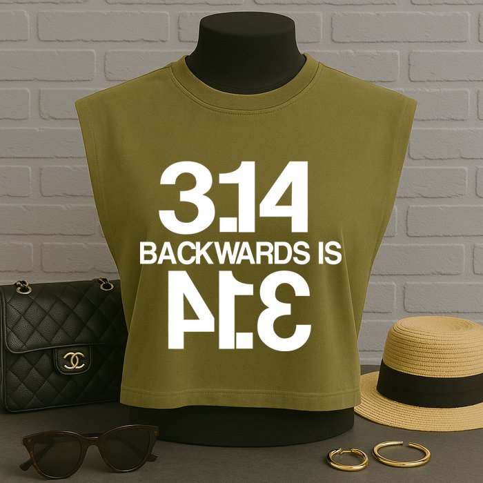 Pi 3.14 Backwards Is Pie Garment-Dyed Women's Muscle Tee
